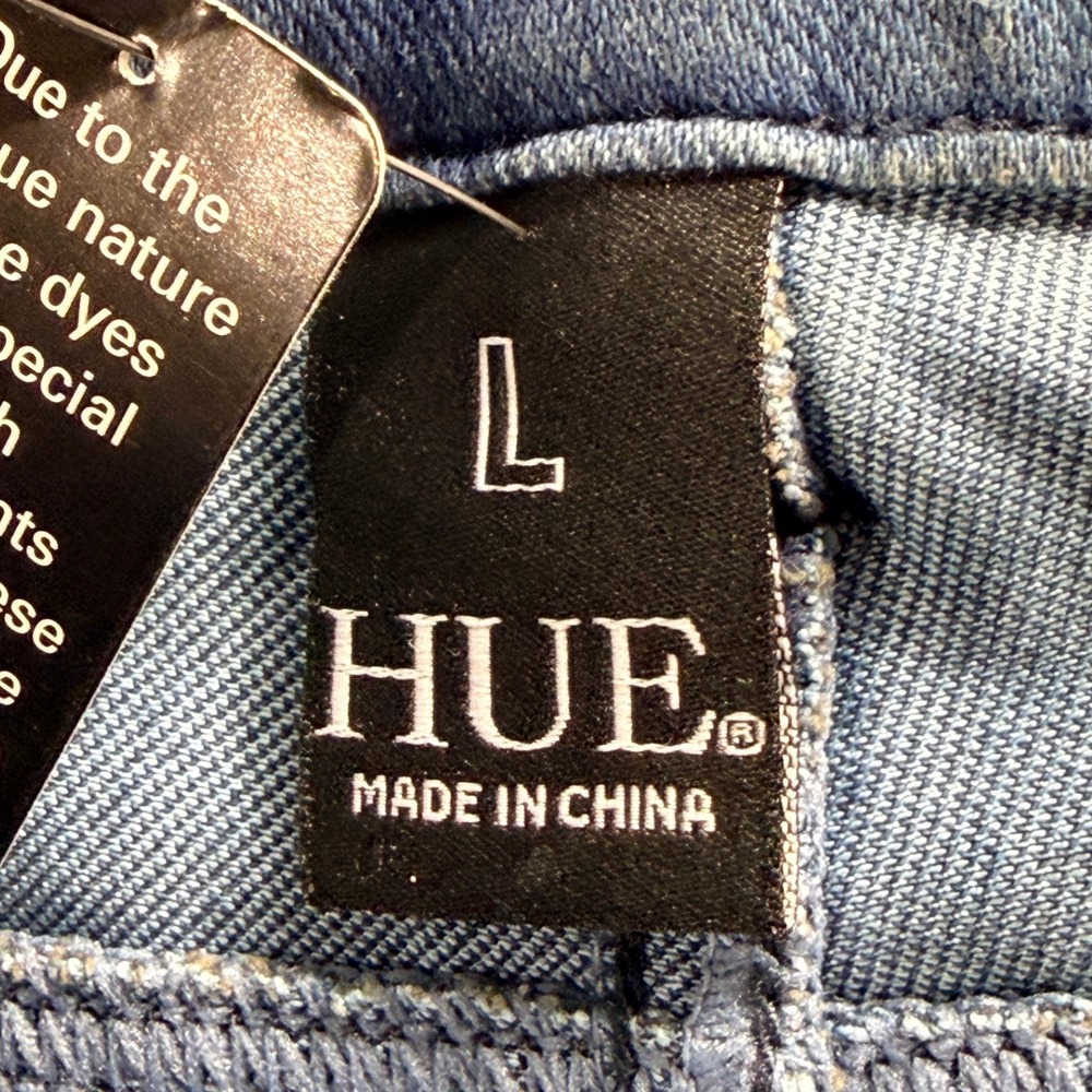HUE Ultra Soft Denim Legging U20652H Womens Large Steely Blue Wash NWT - Picture 7 of 10